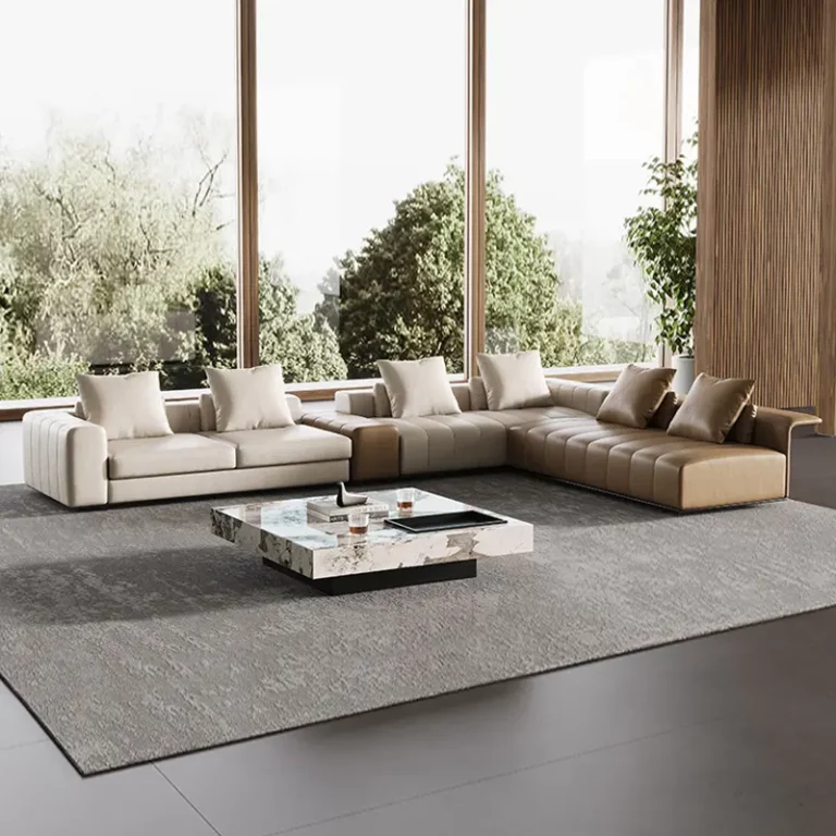 italian style sofa set living room furniture L Shape leather Sofa Piano creative Living Room Sectional Sofa