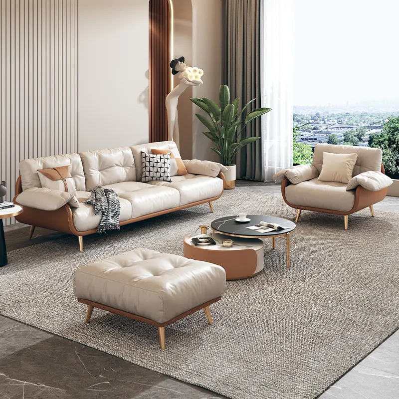 Technology fabric Upholstered Modern funiture Sectional Sofa set for Living Room