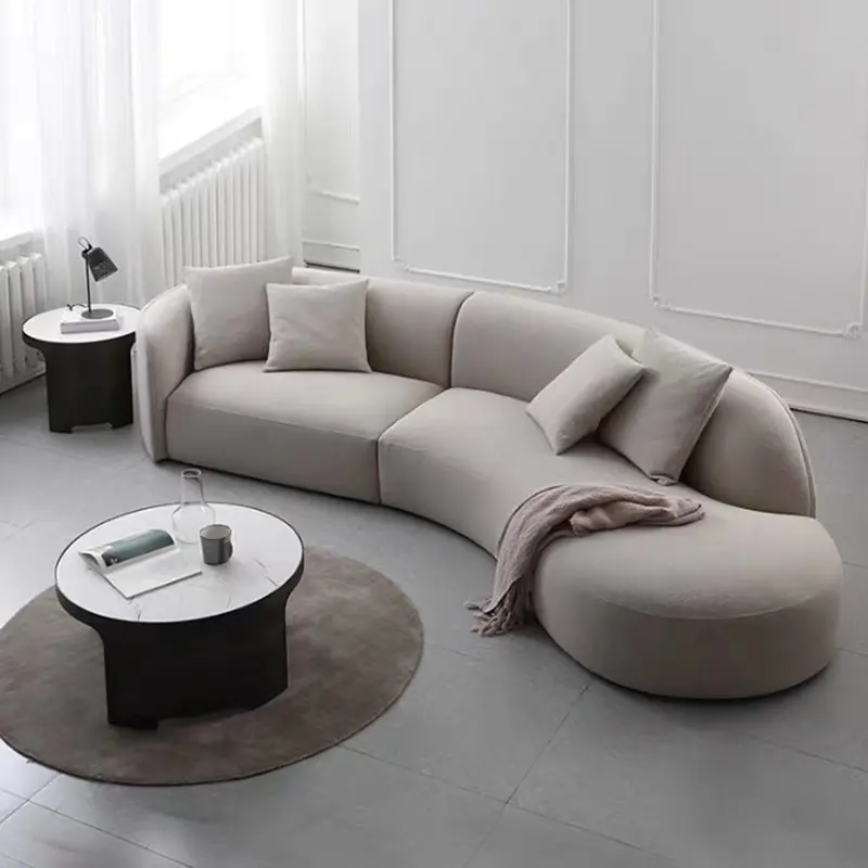 Modern Simple Design Three Seater Wooden Frame Sectional Fabric Sofa Set For Living Room