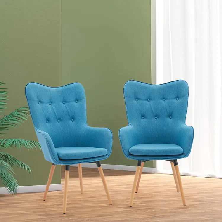 Wholesale European Indoor Luxury Wooden Leg Leisure Lounge Chair