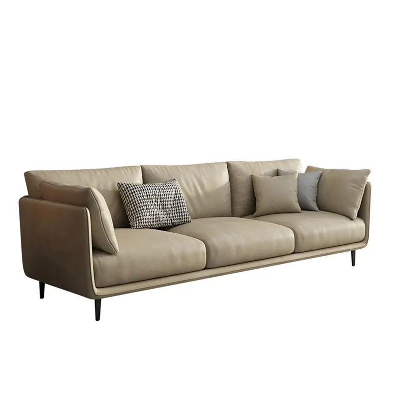 Factory direct office business reception Italian leather sofa for three Living Room