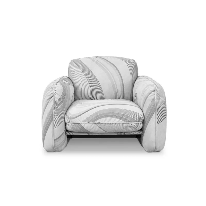Italian style single sofa Technology fabric armchair villa living room high quality One Seat sofa