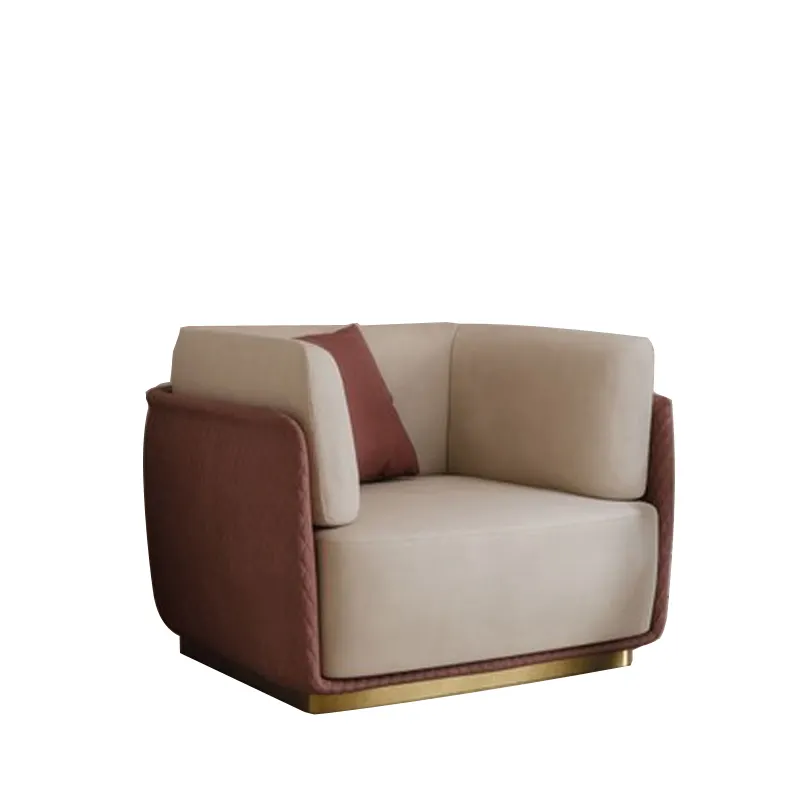 High Quality Hotel Home Furniture Luxury Exclusive Single Seat Sofas velvet fabric Living Room sofa Chair