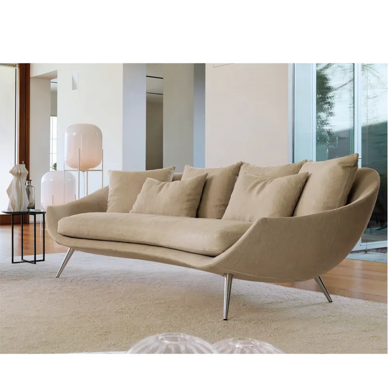 Made in china new model velvet fabric sofa italian sofa set design Living Room Furniture