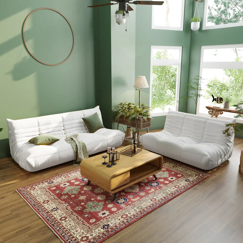 Hot sales tatami chair Nordic Style couch living room 3 seat sofa love seat tatami sofa relax lazy sofa floor couch