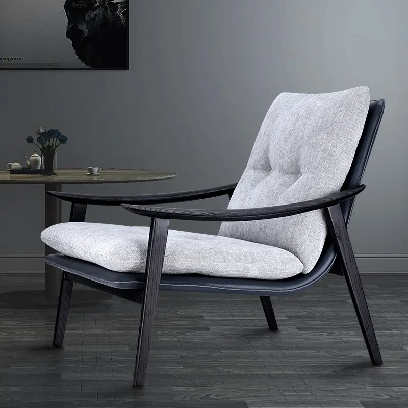 Italian Accent high quality luxury modern reclining frame wooden step sofa room indoor Fabric casual chair Lounge chair