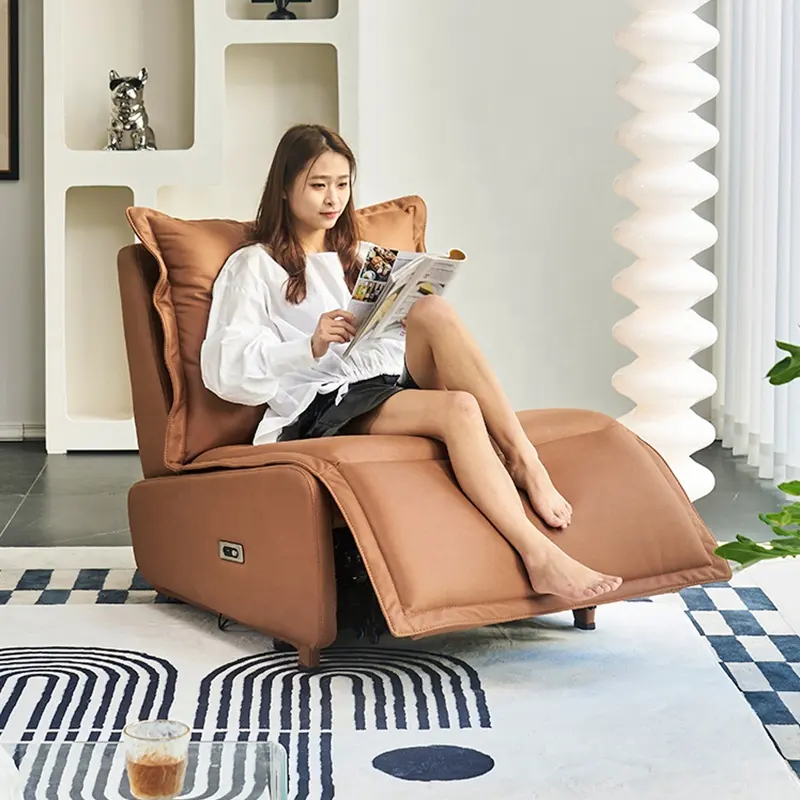 Recliner sofa Modern Accent Chairs With USB Charge Relaxing Furniture Leather Accent Chair