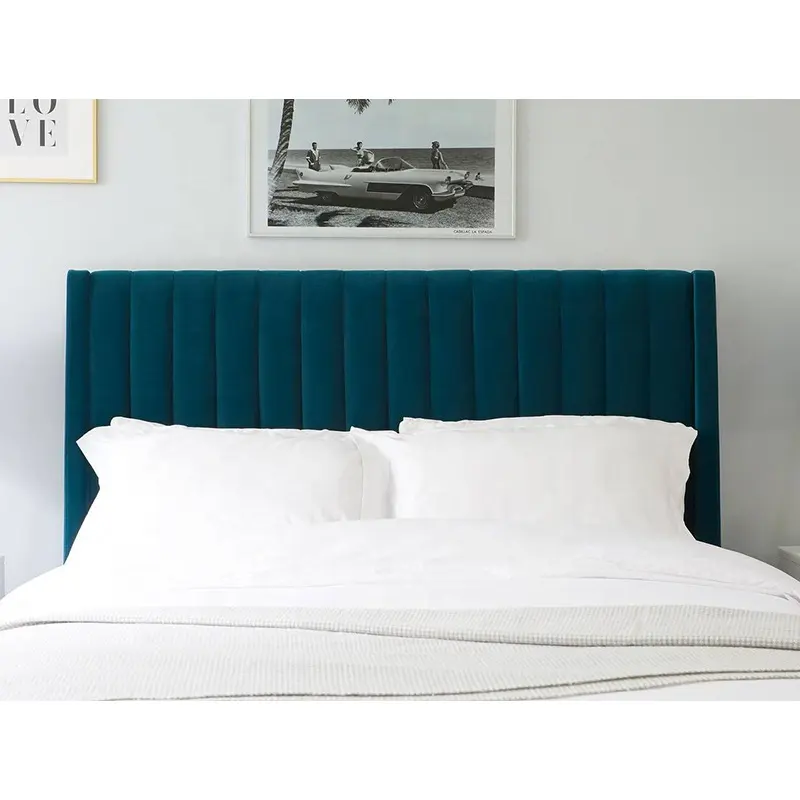 Modern design velvet gas lift ottoman bed frame with storage