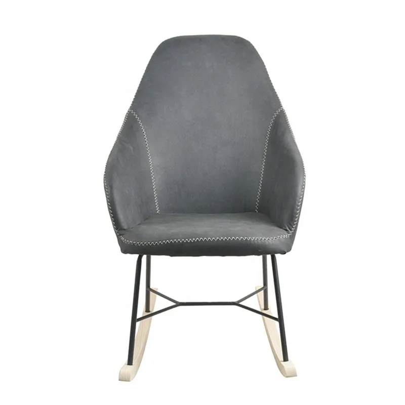 New Design Modern Fabric Rocking Chair Living Room Soft Leisure Chair