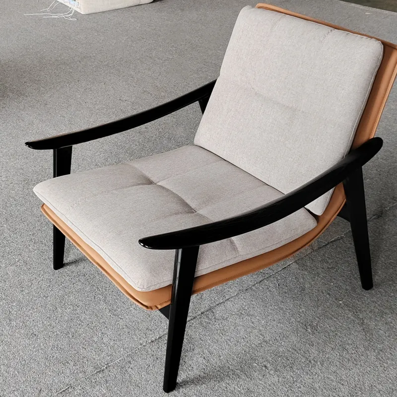 Italian Accent high quality luxury modern reclining frame wooden step sofa room indoor Fabric casual chair Lounge chair