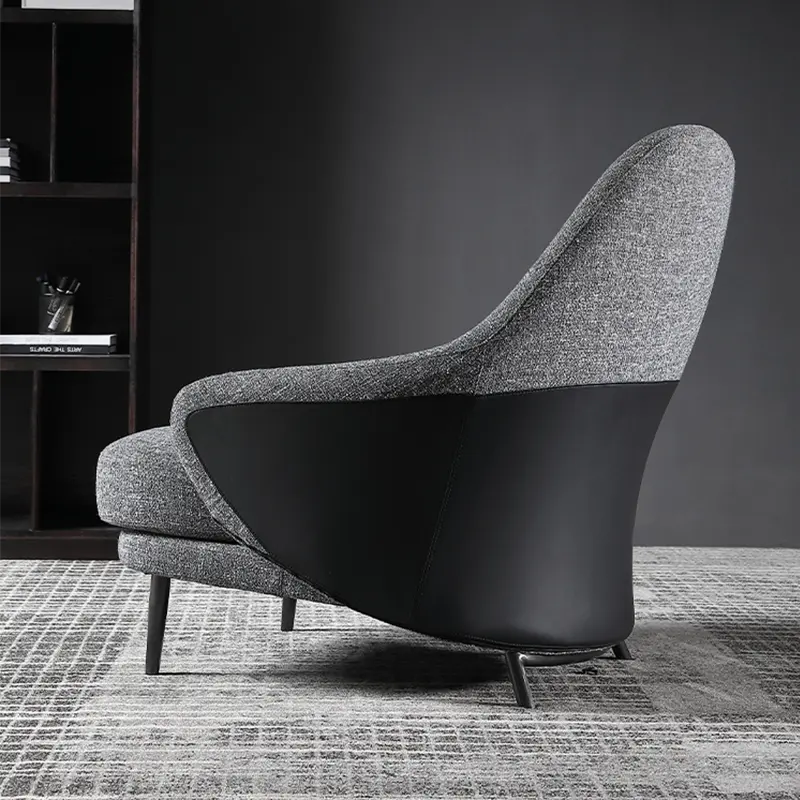 Italian style villa light luxury lounge chair modern simple single sofa chair
