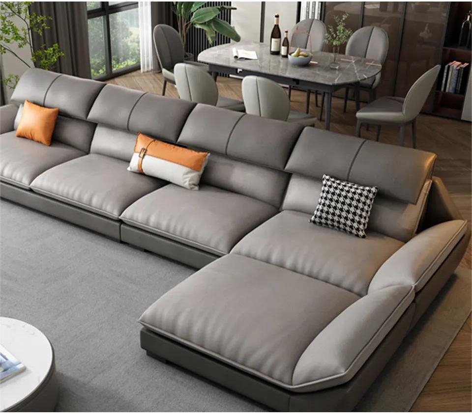 Modern design luxury living room villa hotel sofa furniture leather sofa set couch sofa