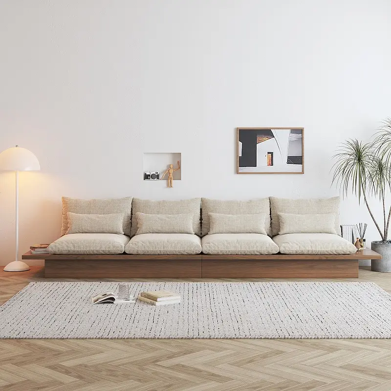 Japanese Style Furniture Wooden Storage Living Room Home Sofa Modern Sectional Sofa set