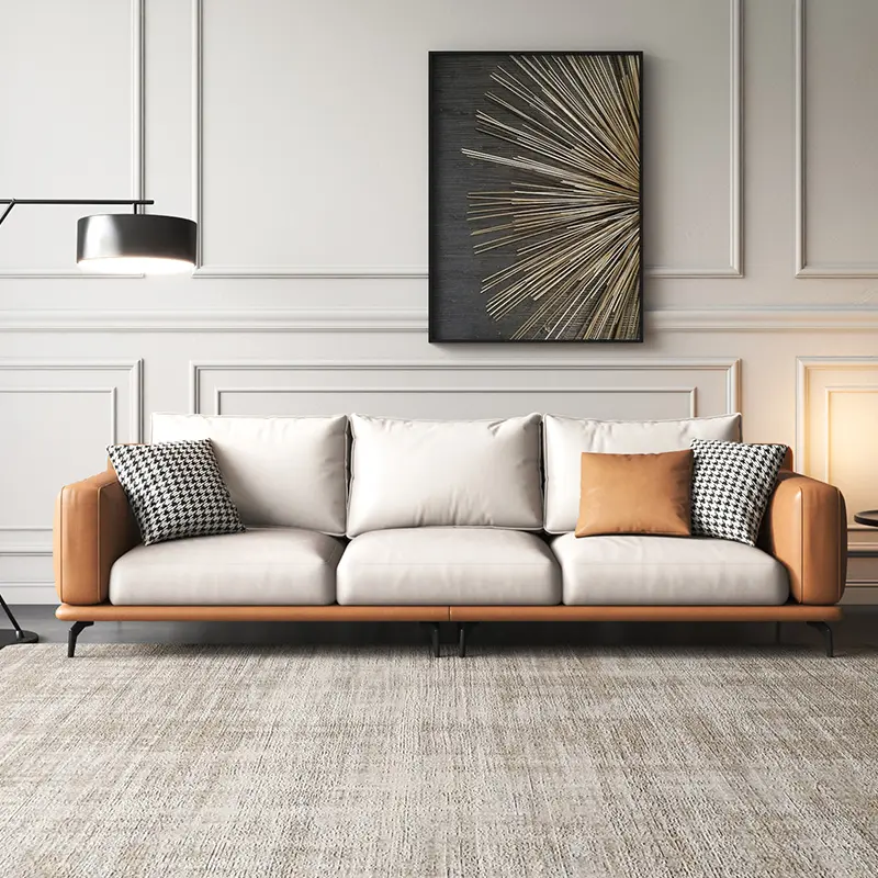 Simple Style Modern waterproof MIcrofiber fabric Sectionals Furniture Living Room Sofa Set