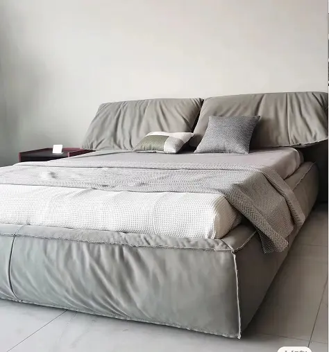 2023 customized leather luxury design sofa bed furniture for the bedroom