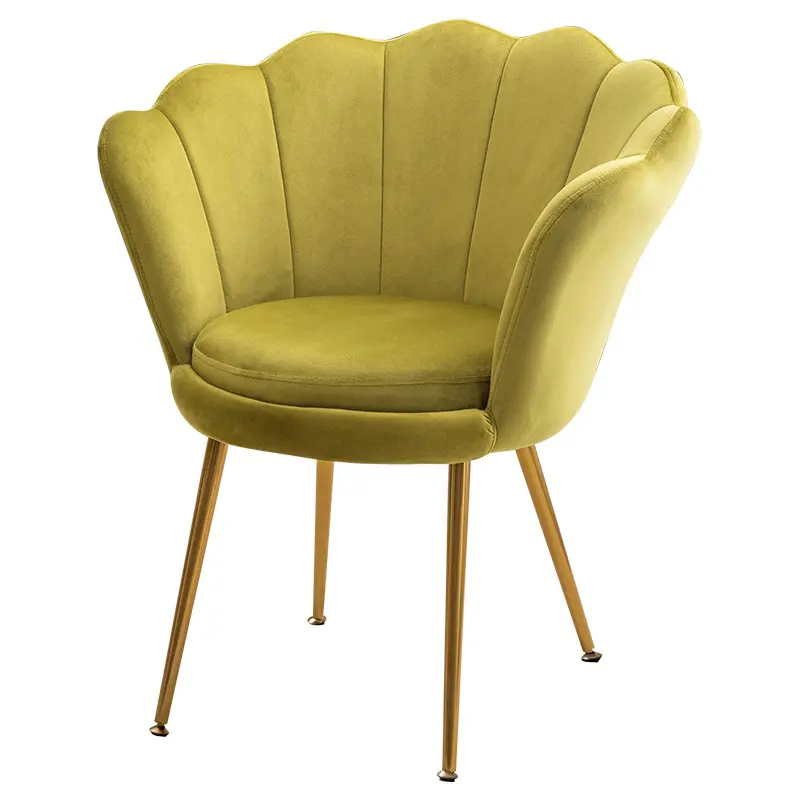 High Back Bedroom furniture Velvet Nordic Fabric Dining chairs Upholstered bedroom Chair sofa living room chair