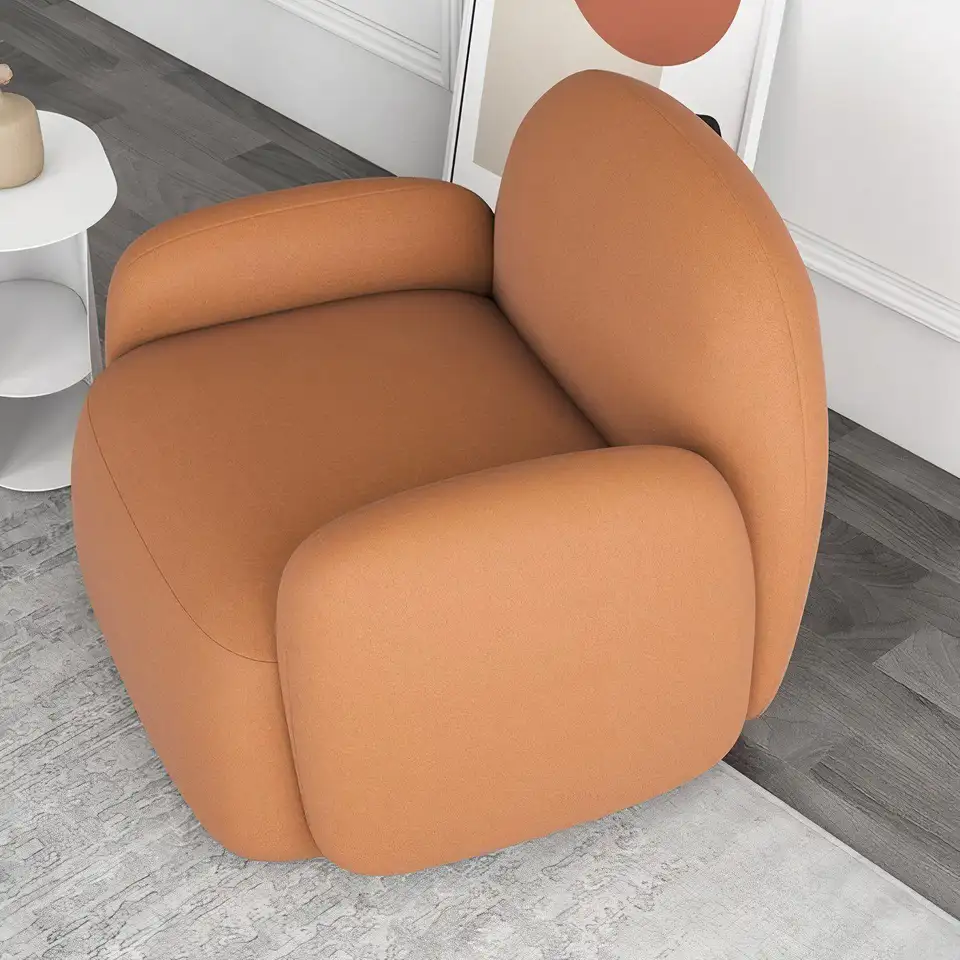 Nordic style high quality artificial lamb modern leisure living room home furniture sofa chairs