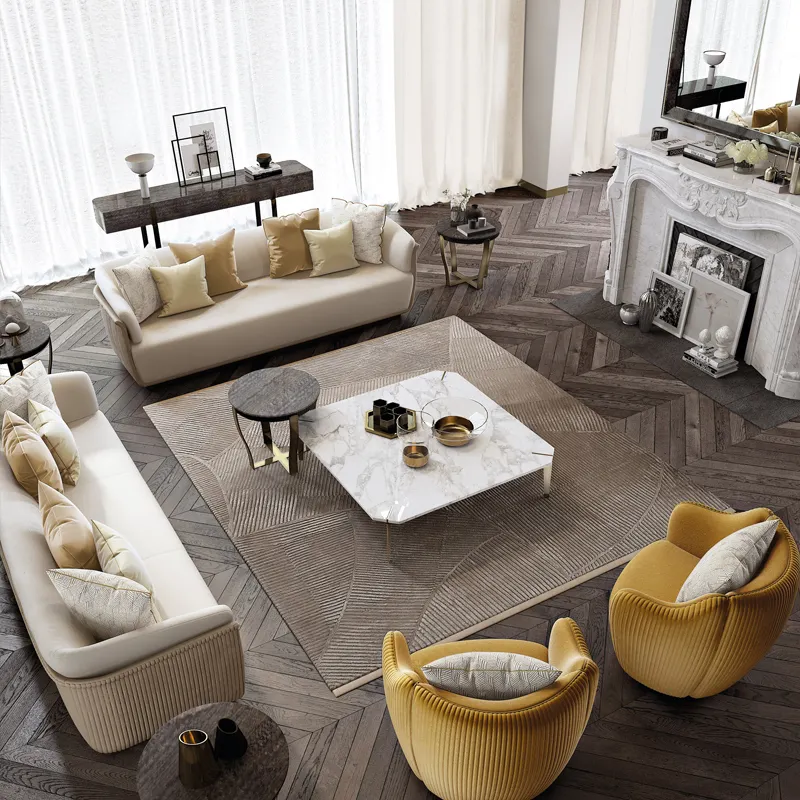 High Quality Hotel Home Furniture Luxury Exclusive Single Seat Sofas velvet fabric Living Room sofa Chair