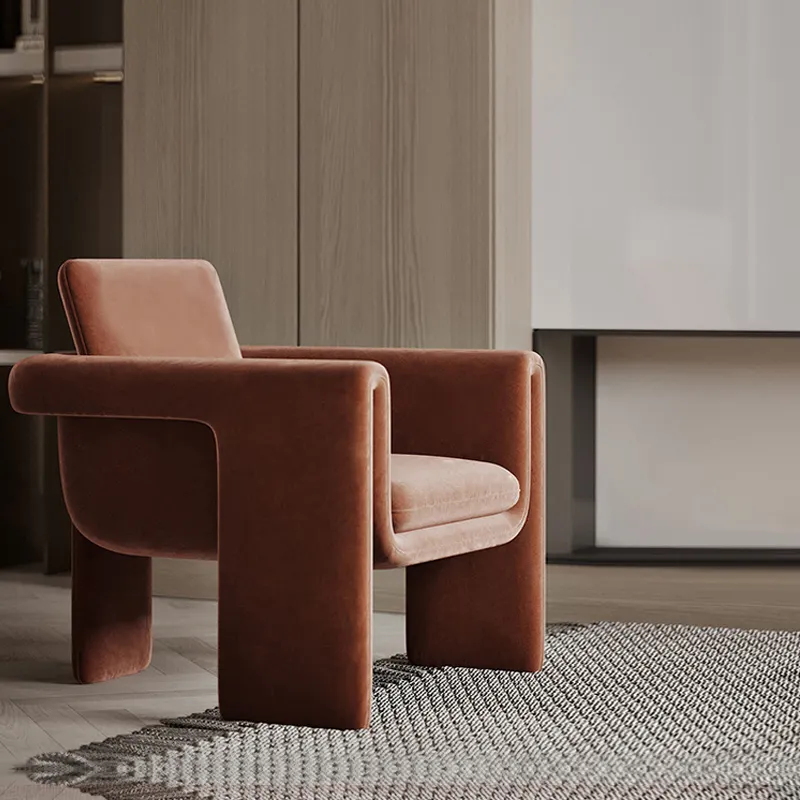 High quality modern furniture living room sofa chair on sale red velvet fabric single seat chairs