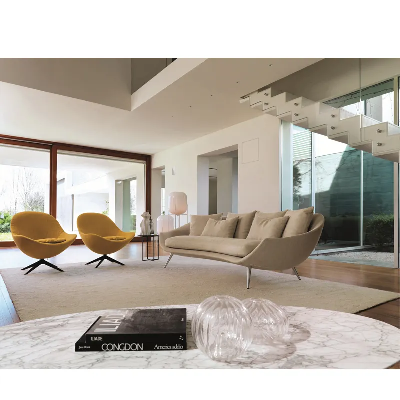 Made in china new model velvet fabric sofa italian sofa set design Living Room Furniture