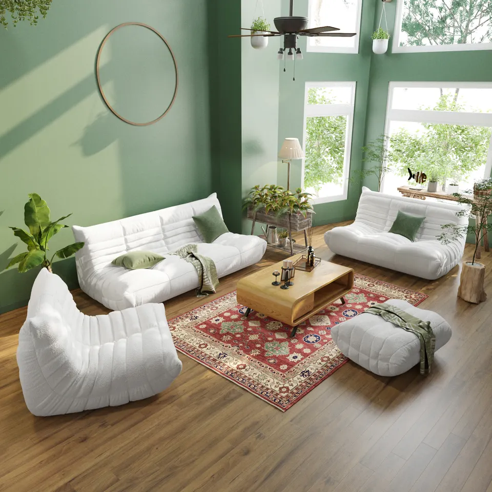 Hot Selling Teddy Lazy Sofa Living Room Sectional Modular Sofa Seat Single Floor Chair Lazy Togos Sofa