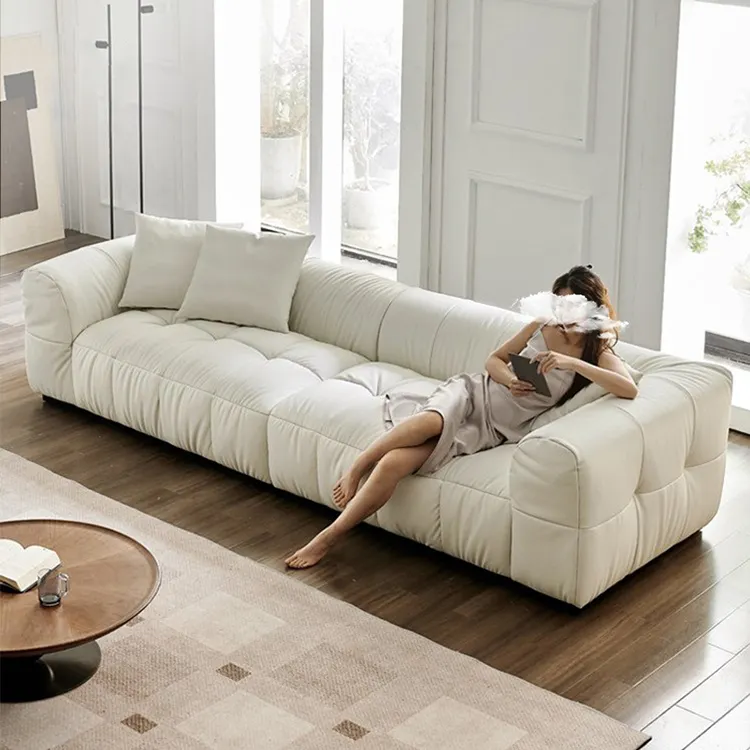 Nordic Furniture Couch Living Room Sofas Corner Modular L Shaped Sectional Sofa 2 Seater Beige Comfort Lazy Fabric Sofa For Home