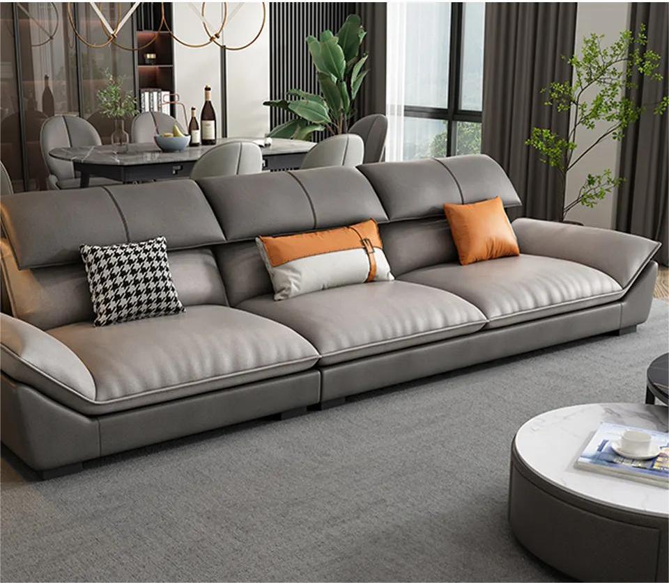 Modern design luxury living room villa hotel sofa furniture leather sofa set couch sofa