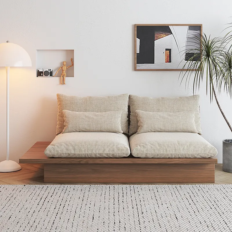 Japanese Style Furniture Wooden Storage Living Room Home Sofa Modern Sectional Sofa set