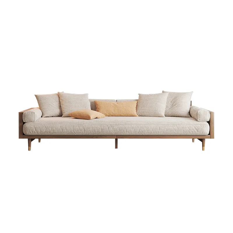 Modern three seaters wooden frame fabric couch furniture living room sofas set
