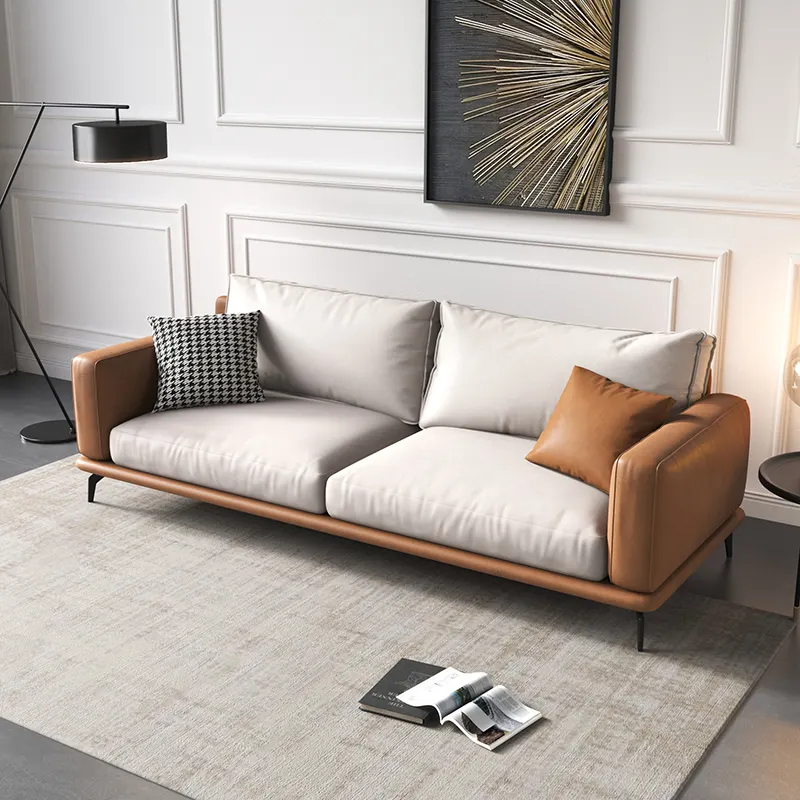 Simple Style Modern waterproof MIcrofiber fabric Sectionals Furniture Living Room Sofa Set