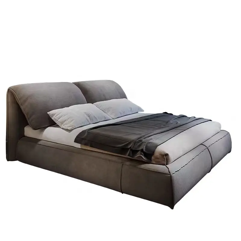 2023 customized leather luxury design sofa bed furniture for the bedroom