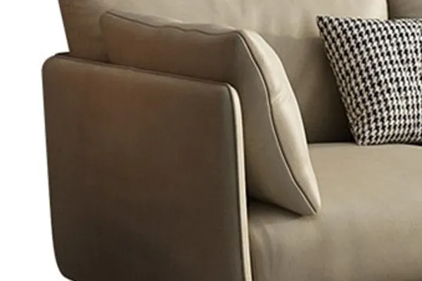 Factory direct office business reception Italian leather sofa for three Living Room