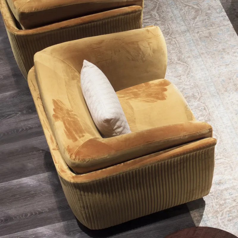 High Quality Hotel Home Furniture Luxury Exclusive Single Seat Sofas velvet fabric Living Room sofa Chair