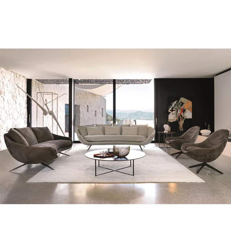 Made in china new model velvet fabric sofa italian sofa set design Living Room Furniture