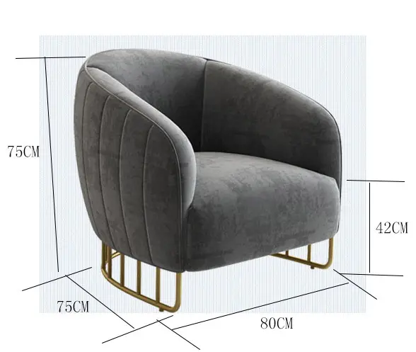 Nordic living room cloth curved sofa coffee table combination leisure sofa chair