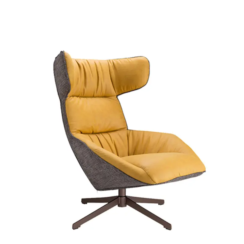Modern simple French sofa velvet fabric balcony rotating lazy bedroom chair leisure home furniture single chair