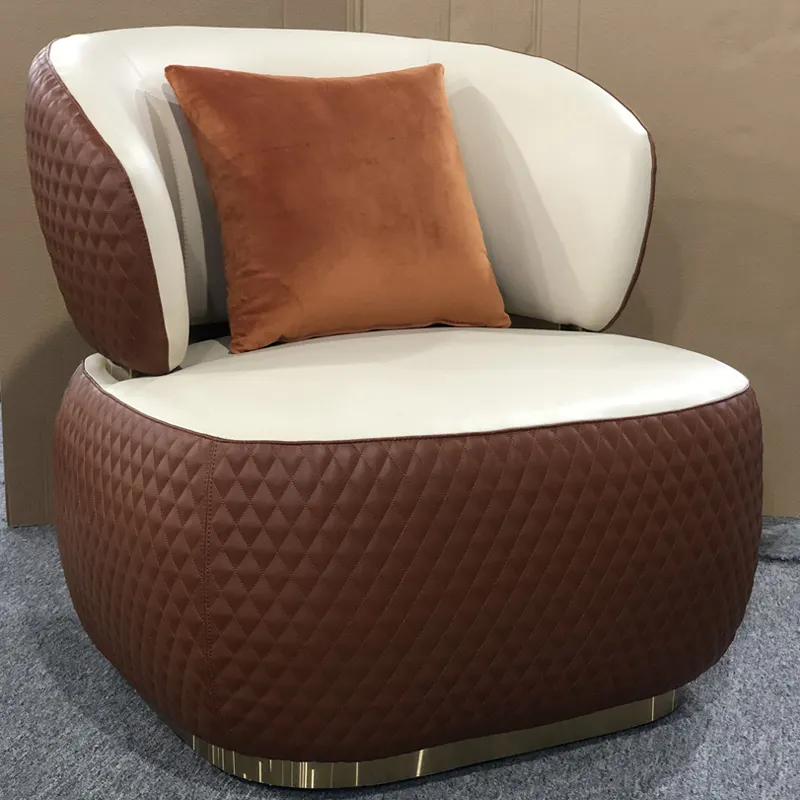China factory wholesale custom modern nordic design sofa chair villa living room leather leisure chair
