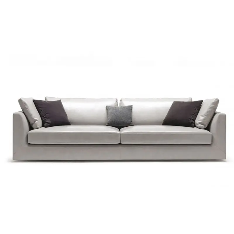 Italian Minimalism leather sofa hotel three seat living room sofa combination designer leather sofa can be customized