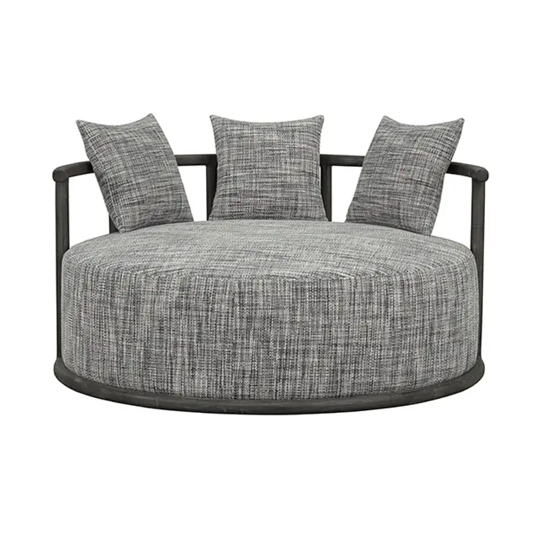 Vintage wooden frame decorative home furniture living room furniture sets accent chair round lounge sofa chair