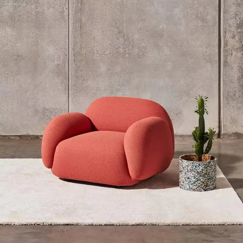 Nordic style high quality artificial lamb modern leisure living room home furniture sofa chairs