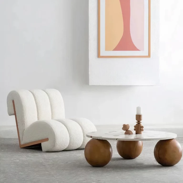 Nordic single seat high quality sofa chair contemporary solid wood wool living room leisure chairs for home