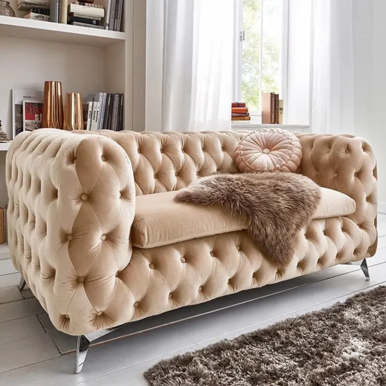 2023 Factory Wholesale New Modern Chesterfield Sofa Chair Velvet Home Office Living Room Sofa Set Furniture