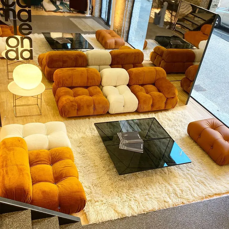 Italian Modern Design High Quality Fabric Sofa Set Living Room Sectional Sofa