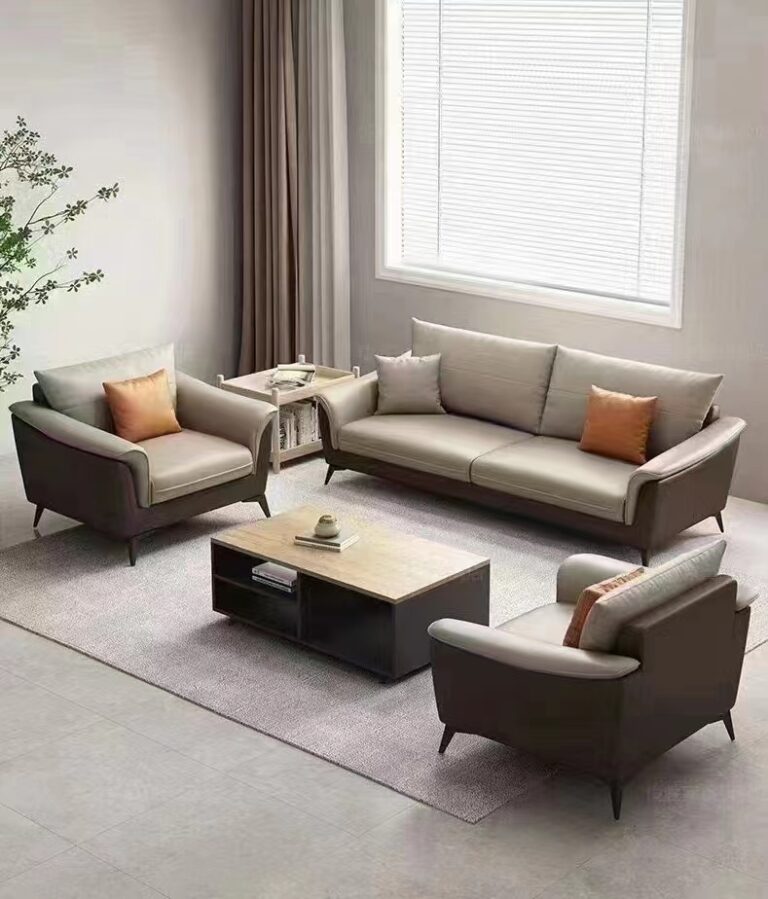 Family leather sofa set living room furniture modern luxury living room Italian style sofa set furniture living room
