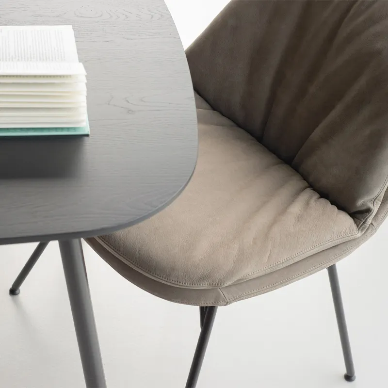 New design vintage fabric modern dining chair comfortable lazy coffee chair home luxury office chair