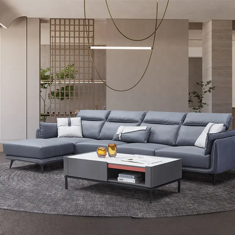 Italian Living Room Large Corner Combination Fabric Designer Sofa Living Room Custom Furniture Sofa
