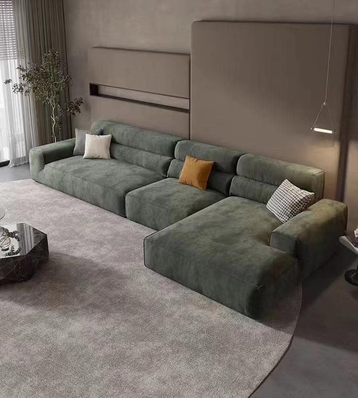 Factory Selling Green Living Room Sofa Fabric Luxury Modern Sofas Set Furniture For 3 Seater