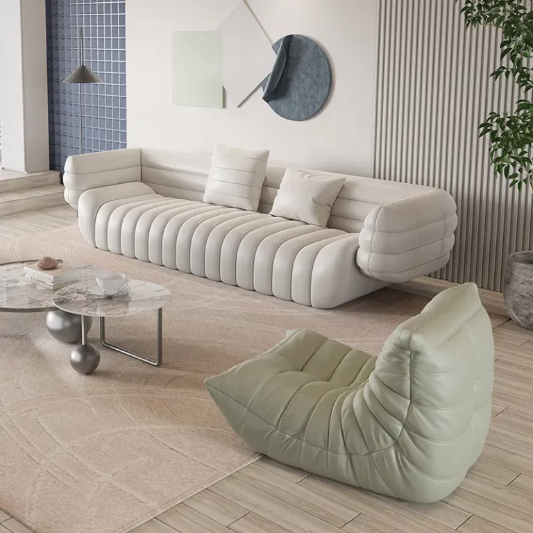 Modern light luxury French sofa special-shaped European leather sofa furniture living room sofa set home furniture