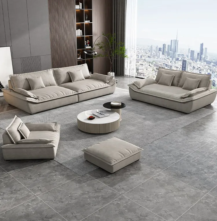 Italian light luxury deep sailing sofa modern minimalist latex sofa down technology cloth sofa for living room furniture