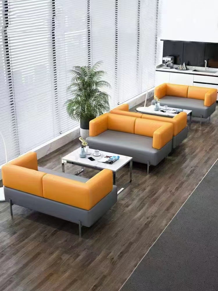Luxury European Modern PU Leather Orange White Dining Chairs Upholstered Hotel Kitchen Restaurant Dining Room Furniture